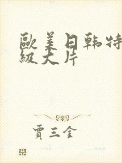 欧美日韩特黄一级大片