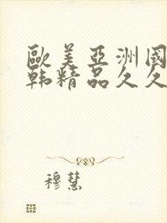 欧美亚洲国产日韩精品久久