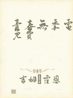 青春无季电视剧免费封面