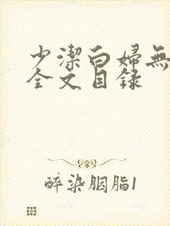 少洁白妇无删减全文目录封面