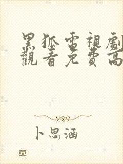 黑狐电视剧在线观看免费高清封面