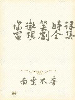 你微笑时很美 电视剧全集免费