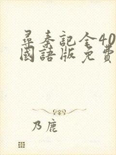 寻秦记全40集国语版免费观看