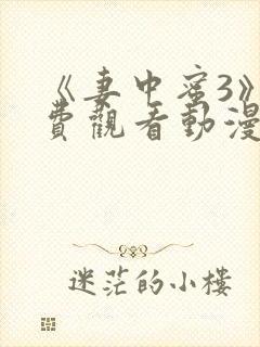 《妻中蜜3》免费观看动漫