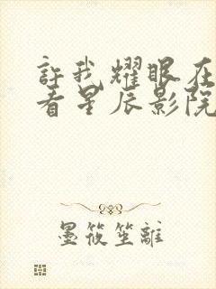 许我耀眼在线观看星辰影院