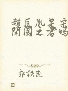 赵匡胤是宋朝的开国之君吗