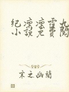 纪凛凛霍九霖的小说免费阅读在线