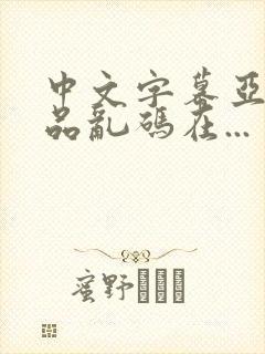 中文字幕亚洲精品乱码在...