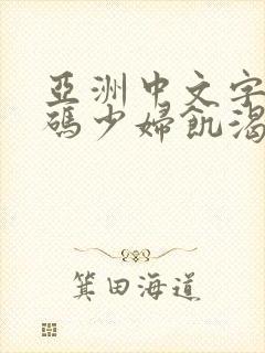 亚洲中文字幕乱码少妇饥渴封面