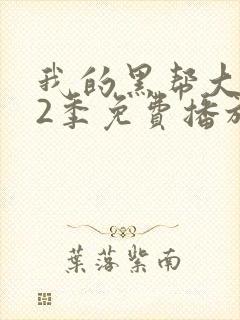 我的黑帮大佬第2季免费播放电视剧