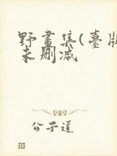 野画集(台版)未删减封面