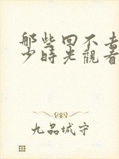 那些回不去的年少时光观看