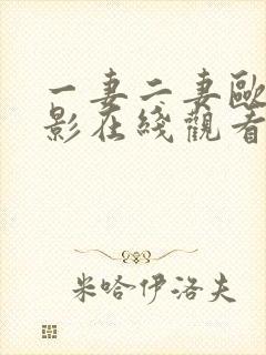 一妻二妻欧美电影在线观看