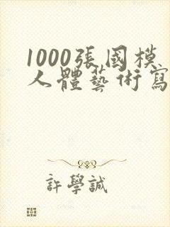 1000张国模人体艺术写真封面