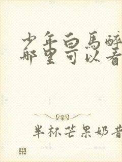 少年白马醉春风哪里可以看完整版