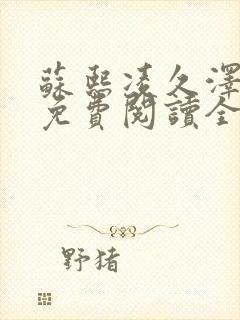 苏熙凌久泽小说免费阅读全文笔趣阁封面