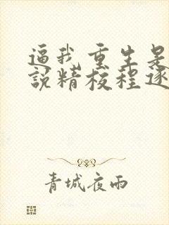 逼我重生是吧小说精校程逐封面