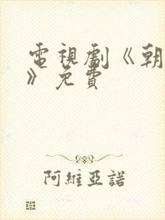 电视剧《朝雪录》免费封面