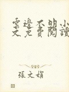 云边不明小说全文免费阅读封面