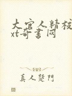 大官人精校版txt奇书网封面