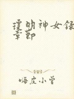 琼明神女录主要章节