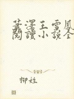 萧泽王雪凤在线阅读小说全文下载