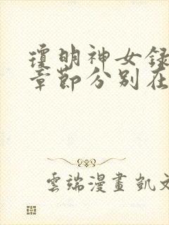 琼明神女录精彩章节分别在哪