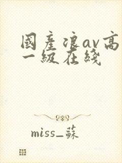 国产浪av高清一级在线