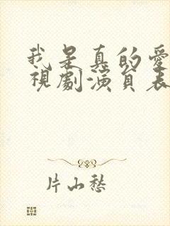 我是真的爱你电视剧演员表封面