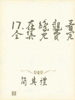 17.在线观看全集免费完整版封面