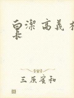 白洁 高义 校长