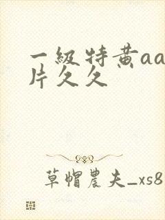 一级特黄aa大片久久封面