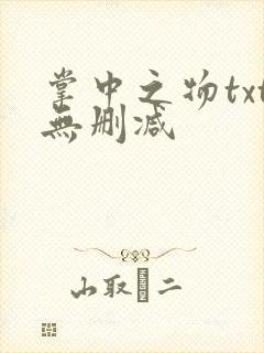 掌中之物txt无删减