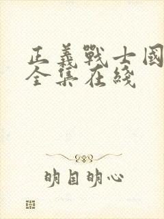 正义战士国语版全集在线