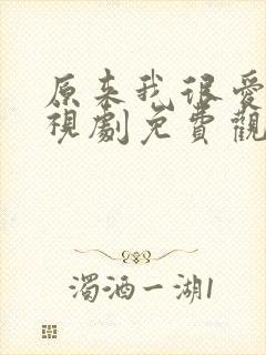 原来我很爱你电视剧免费观看高清