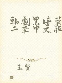 韩剧黑暗荣耀第二季中文版电视剧大全封面