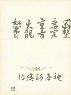 怒火重案国语免费观看完整版电影