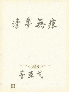 清梦无痕封面