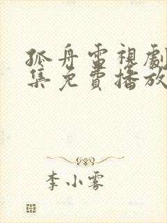 孤舟电视剧45集免费播放封面