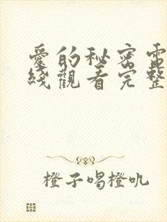 爱的秘密电影在线观看完整免费高清原声