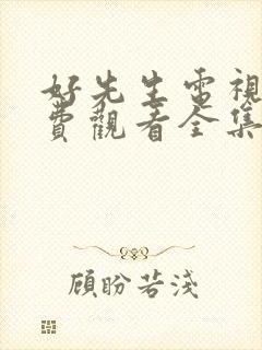 好先生电视剧免费观看全集完整版高清