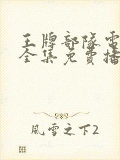 王牌部队电视剧全集免费播放封面