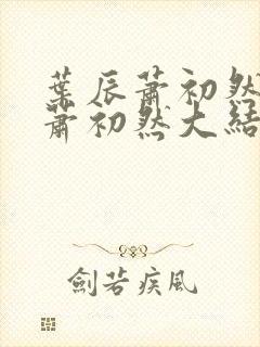 叶辰萧初然叶辰萧初然大结局看完