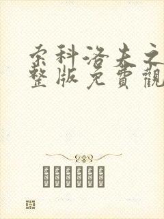 索科洛夫之战完整版免费观看