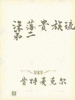 没落贵族琉璃川第二封面