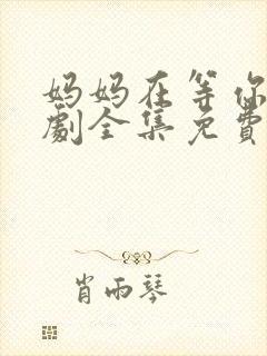 妈妈在等你电视剧全集免费观看完整版