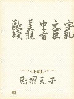 欧美中文字幕在线观看巨乳