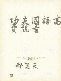 功夫国语高清免费观看