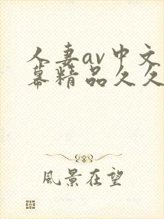 人妻av中文字幕精品久久久封面