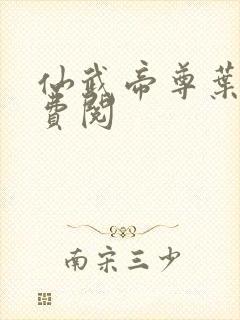 仙武帝尊叶辰免费阅